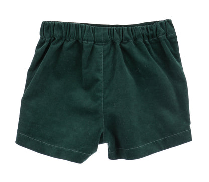 Sophie & Lucas Boys Dressy Green Velvet Shorts Set with Shirt by Sophie & Lucas