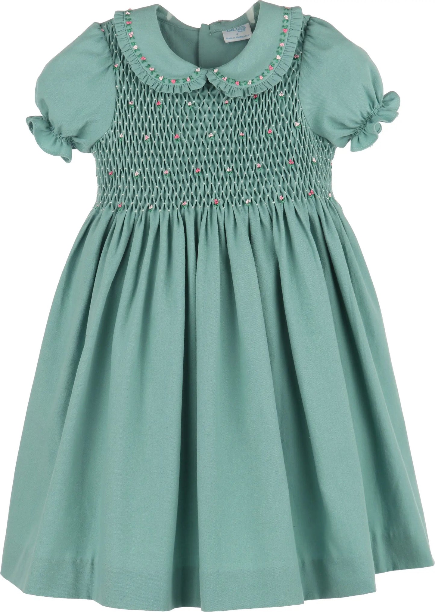 Luli & Me Girls Green Fall Garden Full Smock Dress by Luli & Me