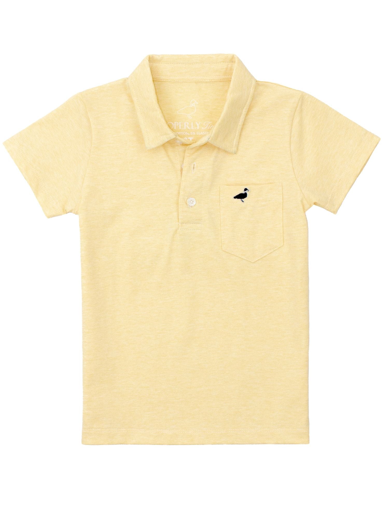Properly Tied Boys Harrison Pocket Short Sleeve Polo Shirt - Sunburst Yellow