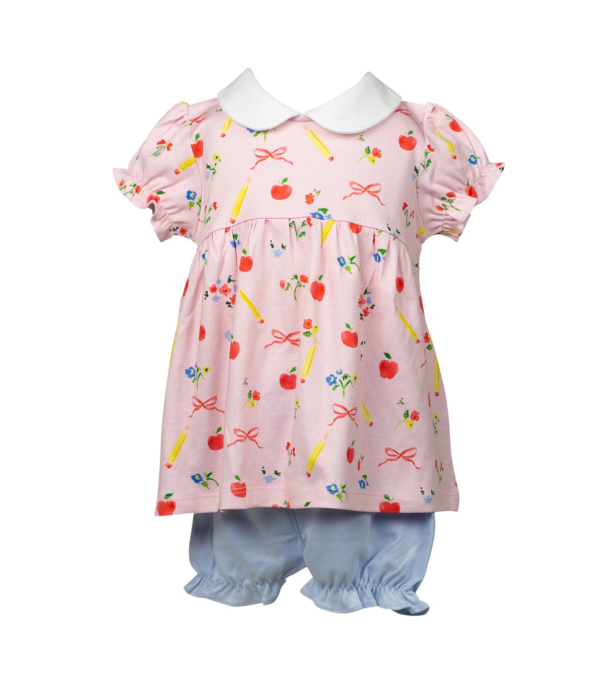 Proper Peony Pima Girls Pink School Days Bloomers Set