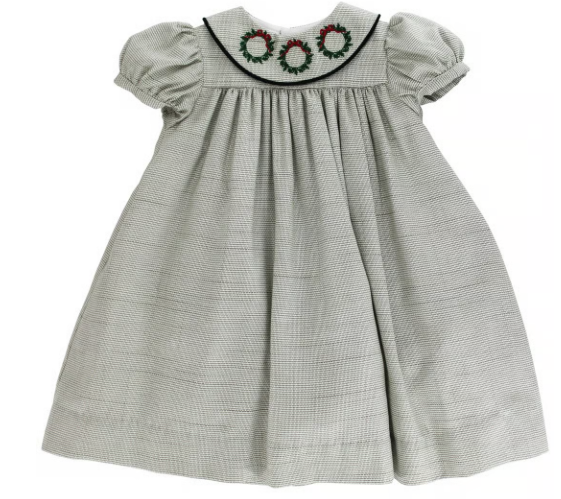 Bailey Boys Girls Laurel Wreath Embroidered Collar Float Dress by Bailey Boys