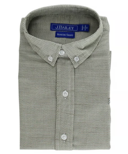 J. Bailey Boys Roscoe Button Down Dress Shirt - Basil Green by Bailey Boys