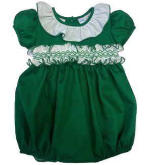 LuLu BeBe Girls Classic Christmas Bubble - Smocked Waist