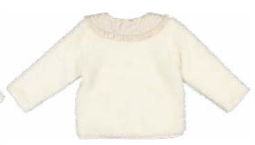 Sal & Pimenta Girls Ivory Fleece Jacket - Winter Blossom Floral Trim - Pink