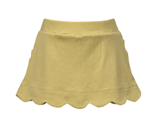 Proper Peony Pima Girls Sophie Scallop Skort - Tan Khaki by Proper Peony