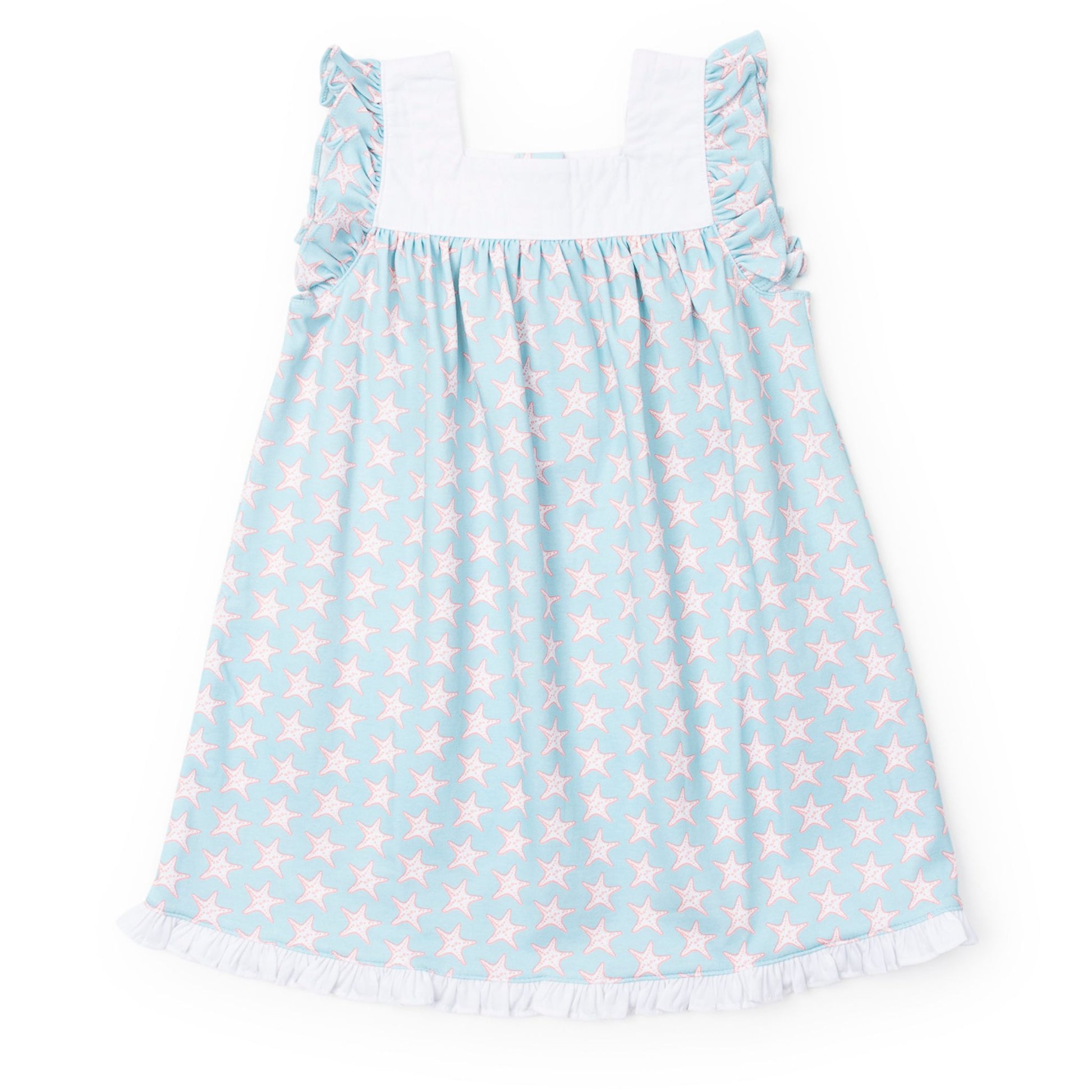 Lila & Hayes Girls Caroline Dress - Blue Seaside-Starfish 2T Lila & Hayes Girls Caroline Dress - Blue Seaside-Starfish 2T