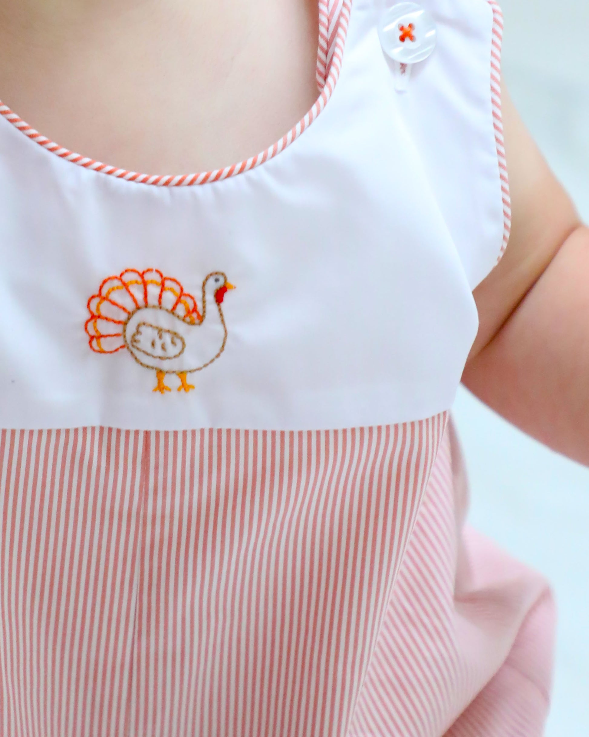 Yellow Lamb Boys Orange Jean Jon Jon - Turkey Embroidery