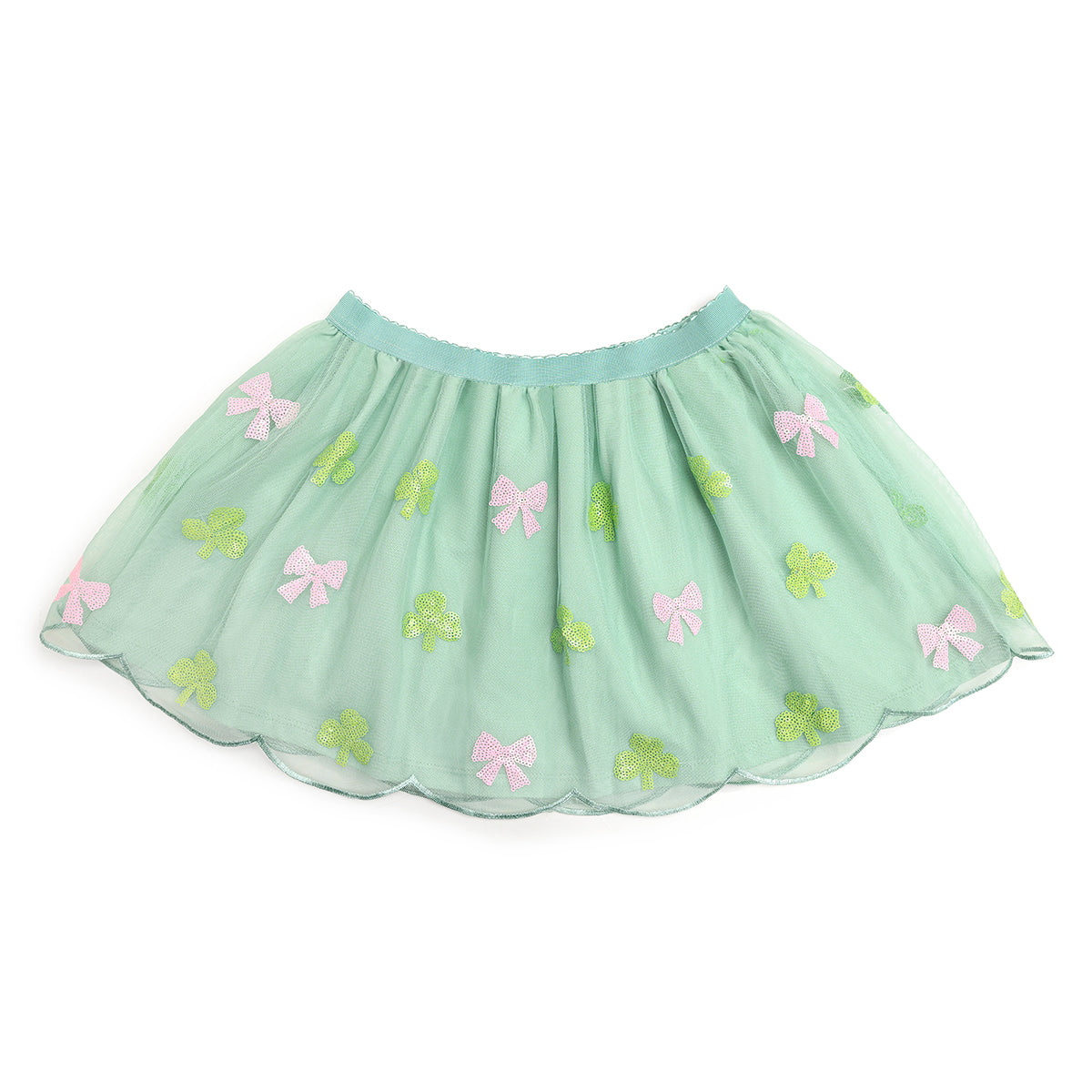 Sweet Wink Girls Green Sweet Shamrock Sequin St. Pat's Day Tutu Skirt