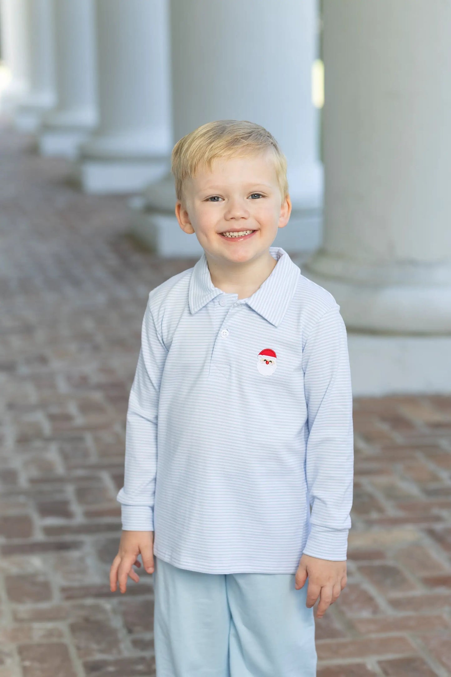 Trotter Street Kids Boys Blue Santa Trio Polo by Trotter Street Kids