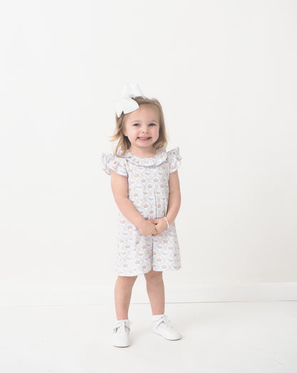 Cypress Row Girls NOLA Orleans Mardi Gras Print Penny Pleat Dress by Cypress Row