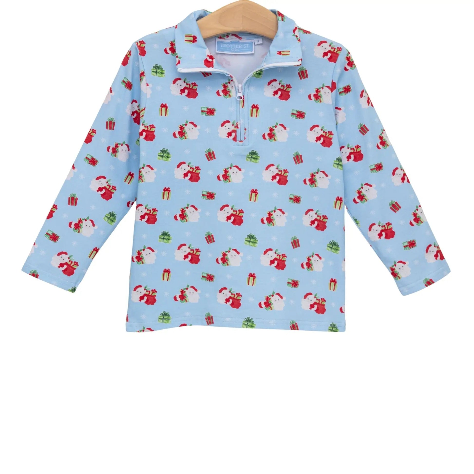 Trotter Street Kids Boys Santa's Workshop 1/4 Zip Pullover