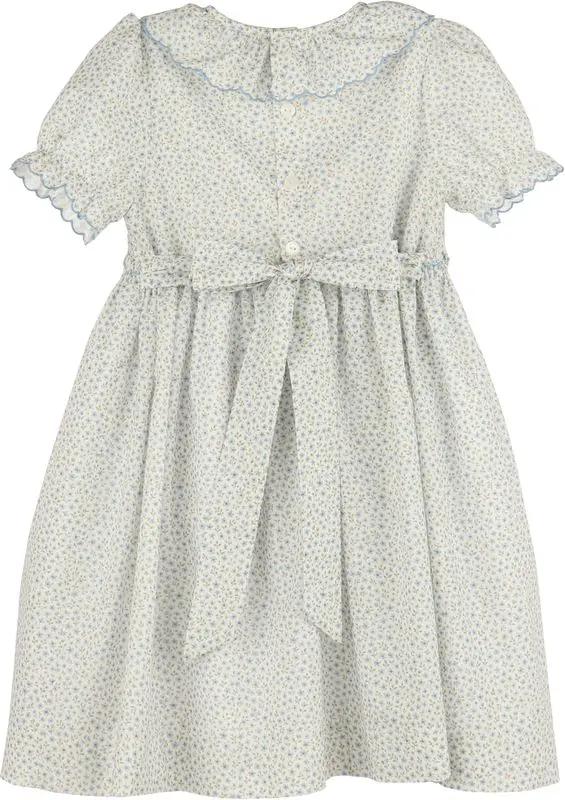 Luli & Me Girls Forest Fairy Smock Dress - Blue