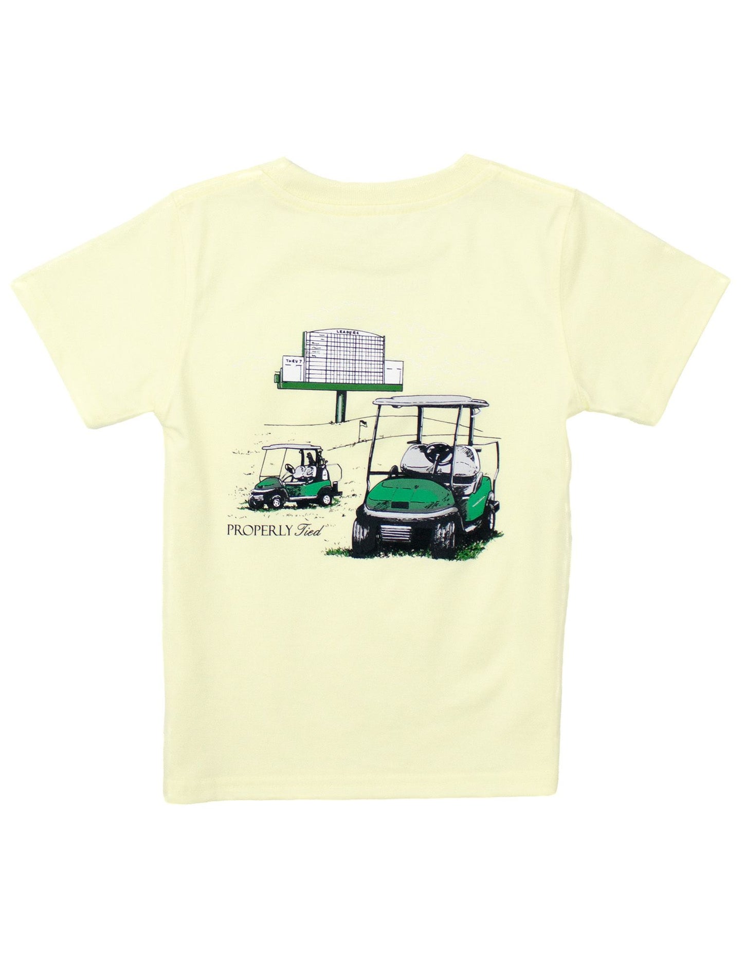 Properly Tied Boys Tee Shirt - Leaderboard on Light Yellow by Properly Tied