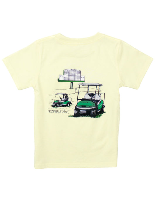 Properly Tied Boys Tee Shirt - Leaderboard on Light Yellow by Properly Tied