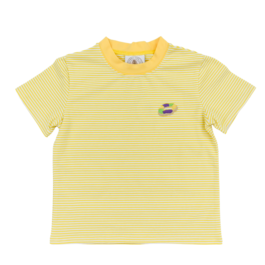 Cypress Row Boys Tee Shirt - Mardi Gras King Cake - Yellow