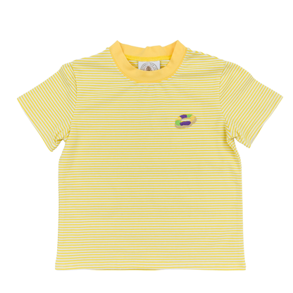 Cypress Row Boys Tee Shirt - Mardi Gras King Cake - Yellow by Cypress Row