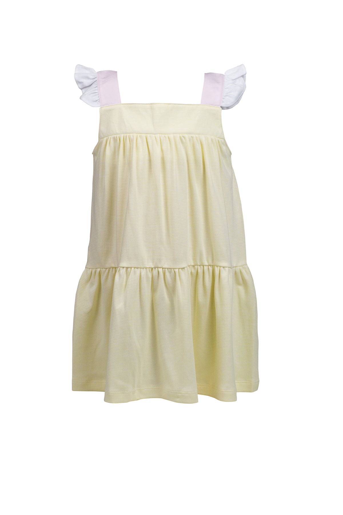 Proper Peony Pima Girls Sun Dress - Yellow Stripes