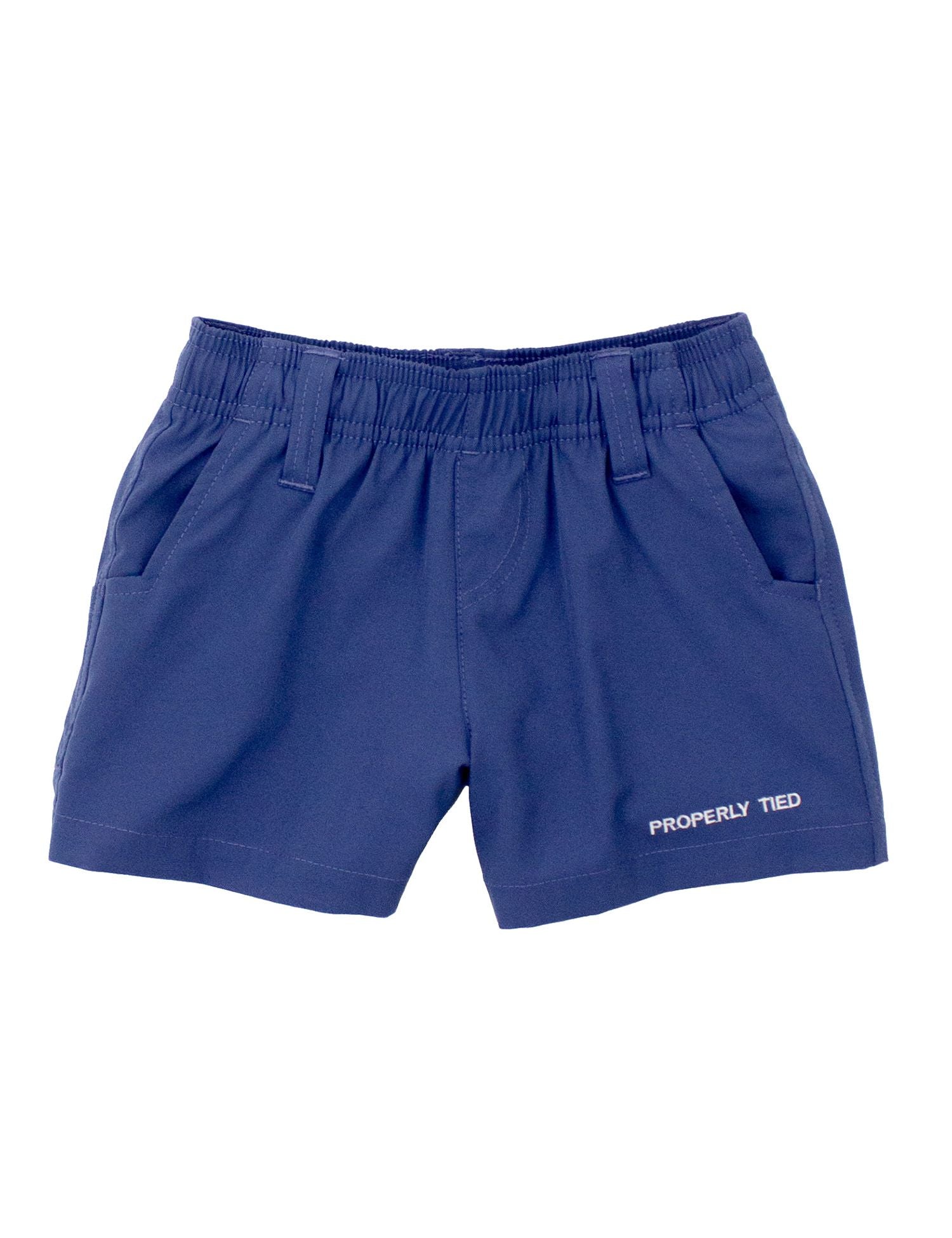Properly Tied Boys Pintail Short - Washed Navy