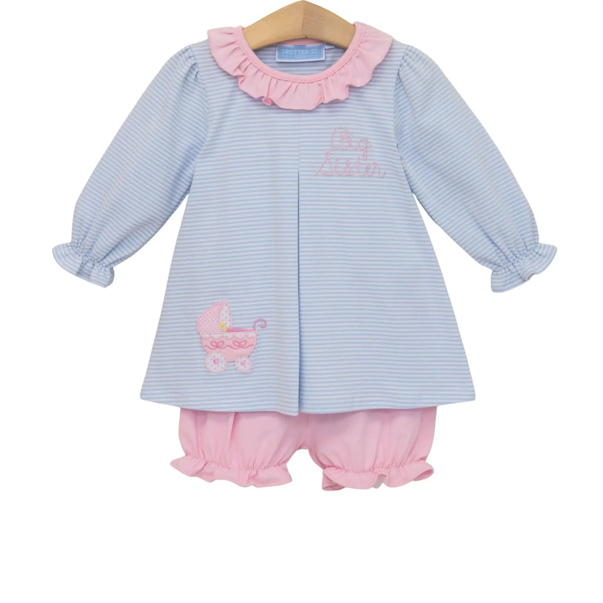 Trotter Street Kids Girls Blue Big Sister Bloomer Set