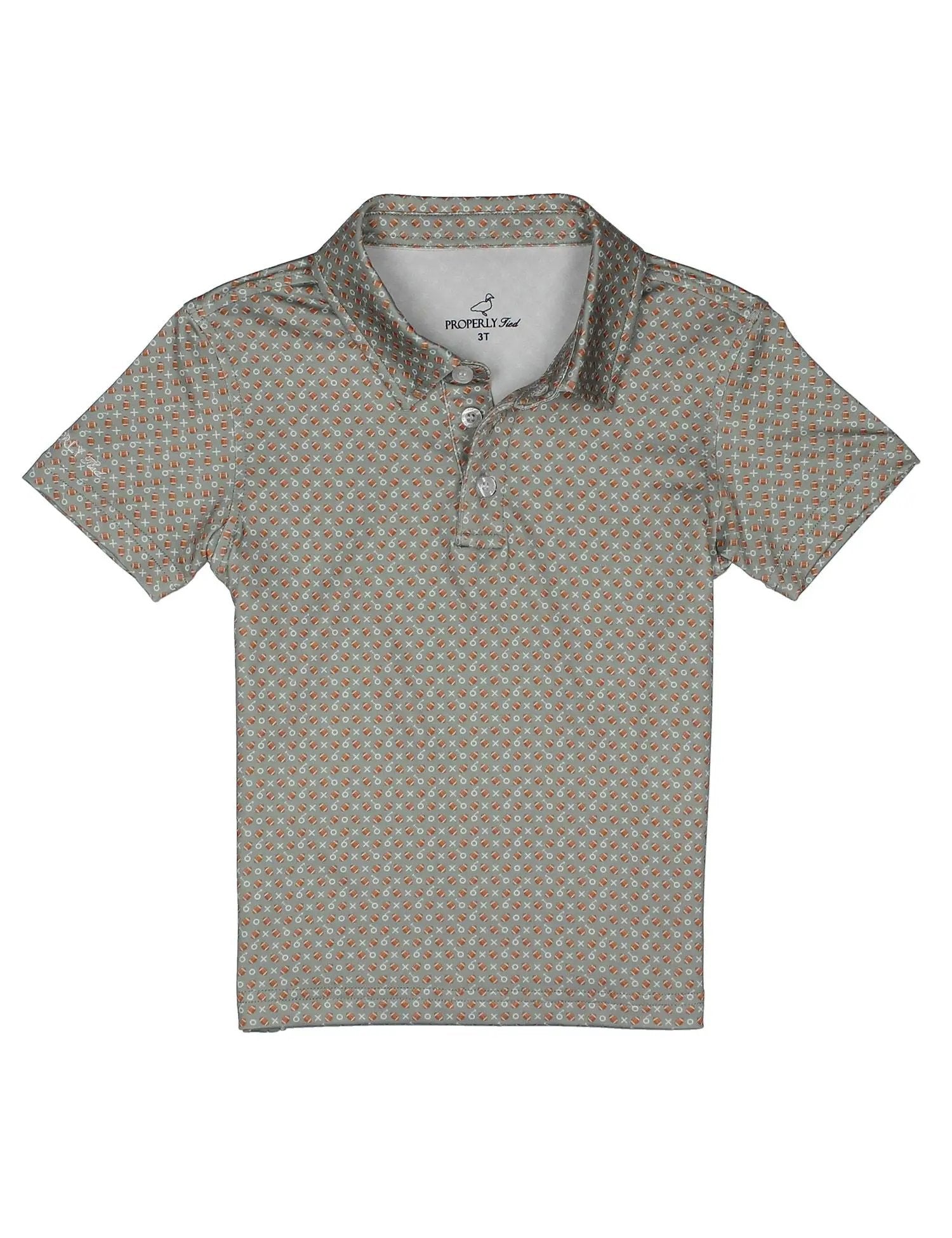 Properly Tied Boys Inlet Polo Shirt - Touchdown