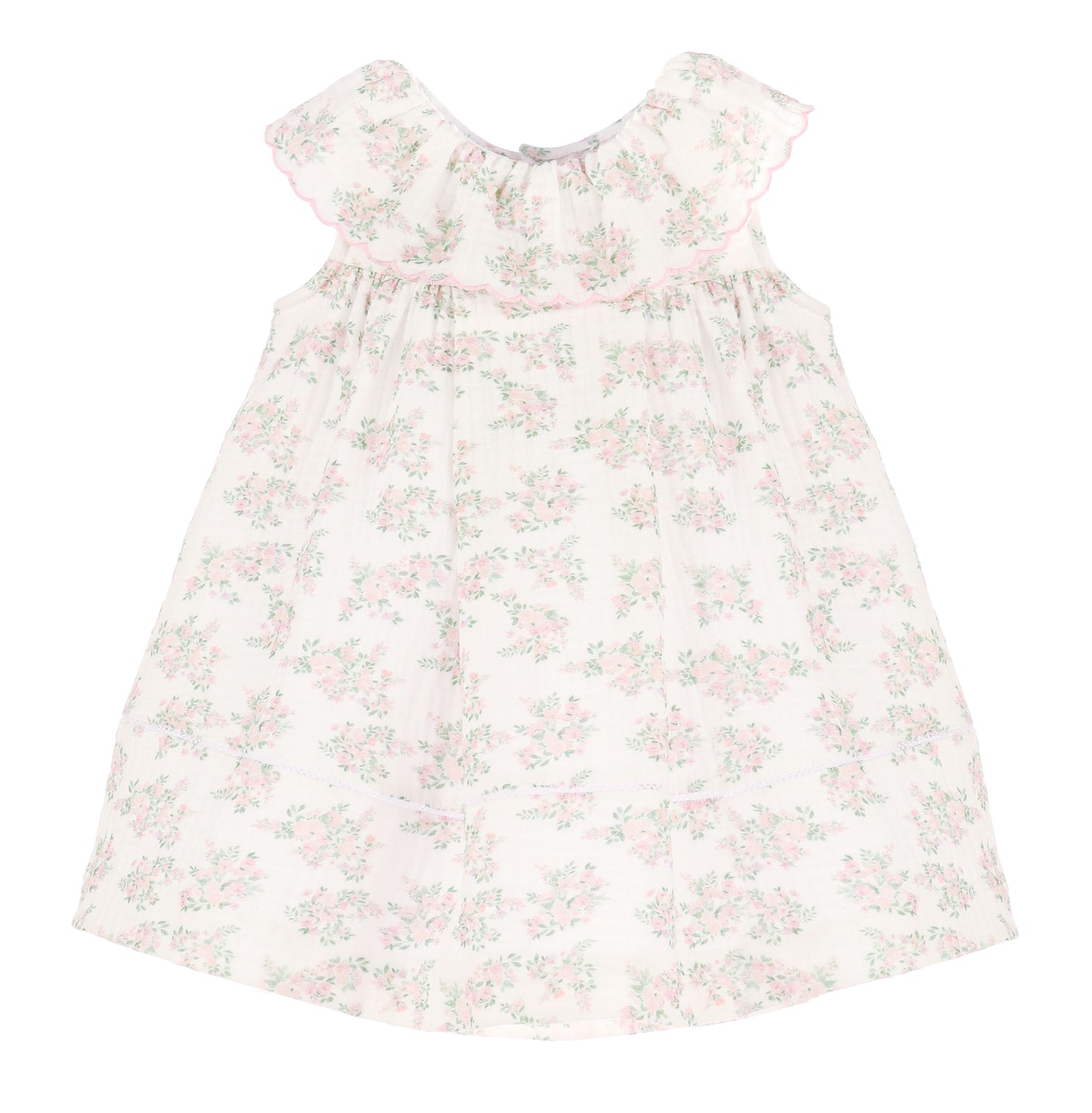 Sophie & Lucas Girls Floral Bluffs Ruffle Dress - Bow on Back - Pink by Sophie & Lucas