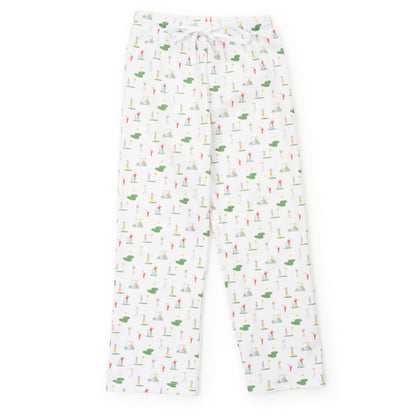 Lila & Hayes Boys Beckett Hang Out Lounge Pants - Green Golf Life by Lila & Hayes