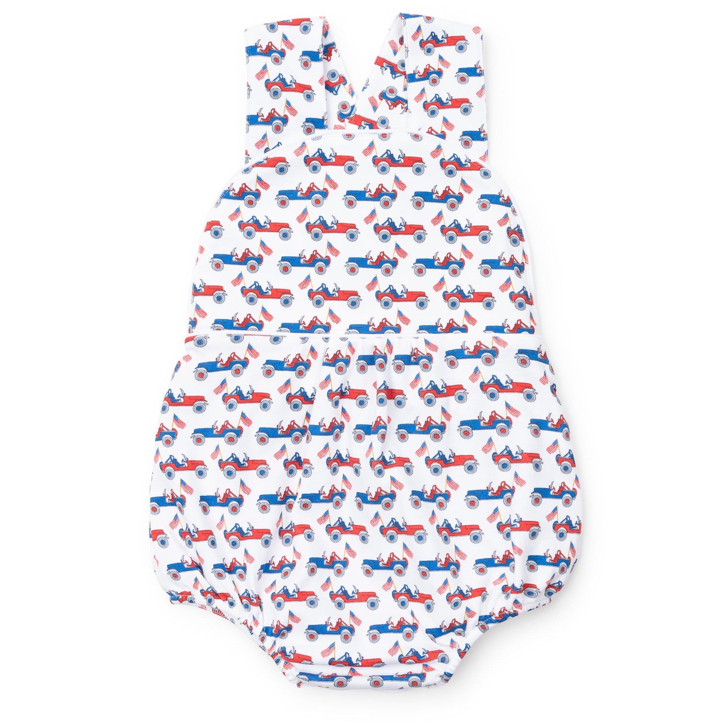 Lila & Hayes Baby Boys Benton Bubble - Patriotic Jeeps