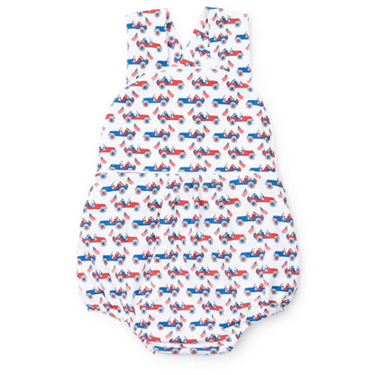 Lila & Hayes Baby Boys Benton Bubble - Patriotic Jeeps by Lila & Hayes