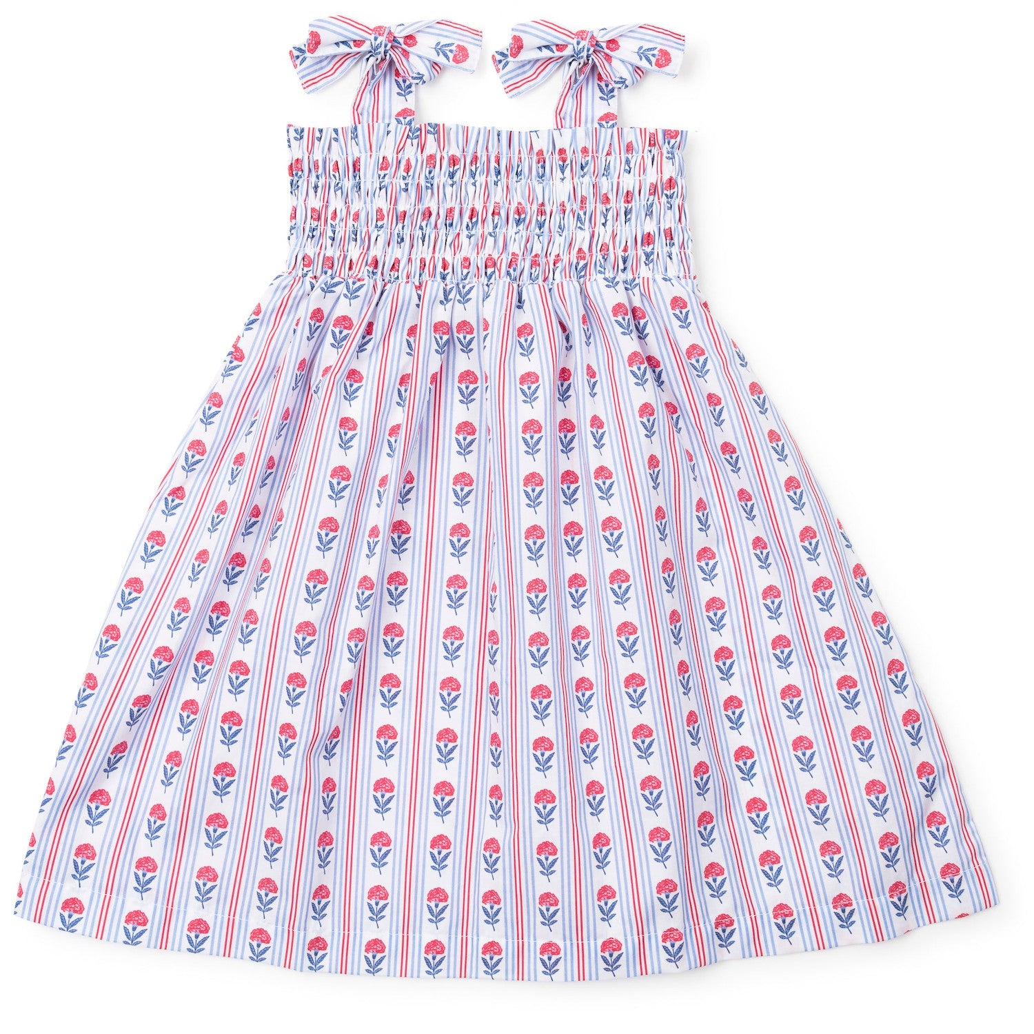 Lila & Hayes Girls Betsy Sun Dress - Patriotic Liberty Floral