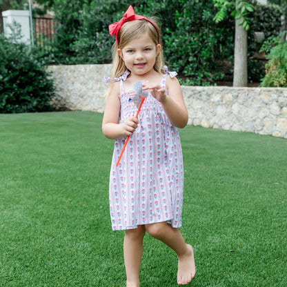 Lila & Hayes Girls Betsy Sun Dress - Patriotic Liberty Floral by Lila & Hayes