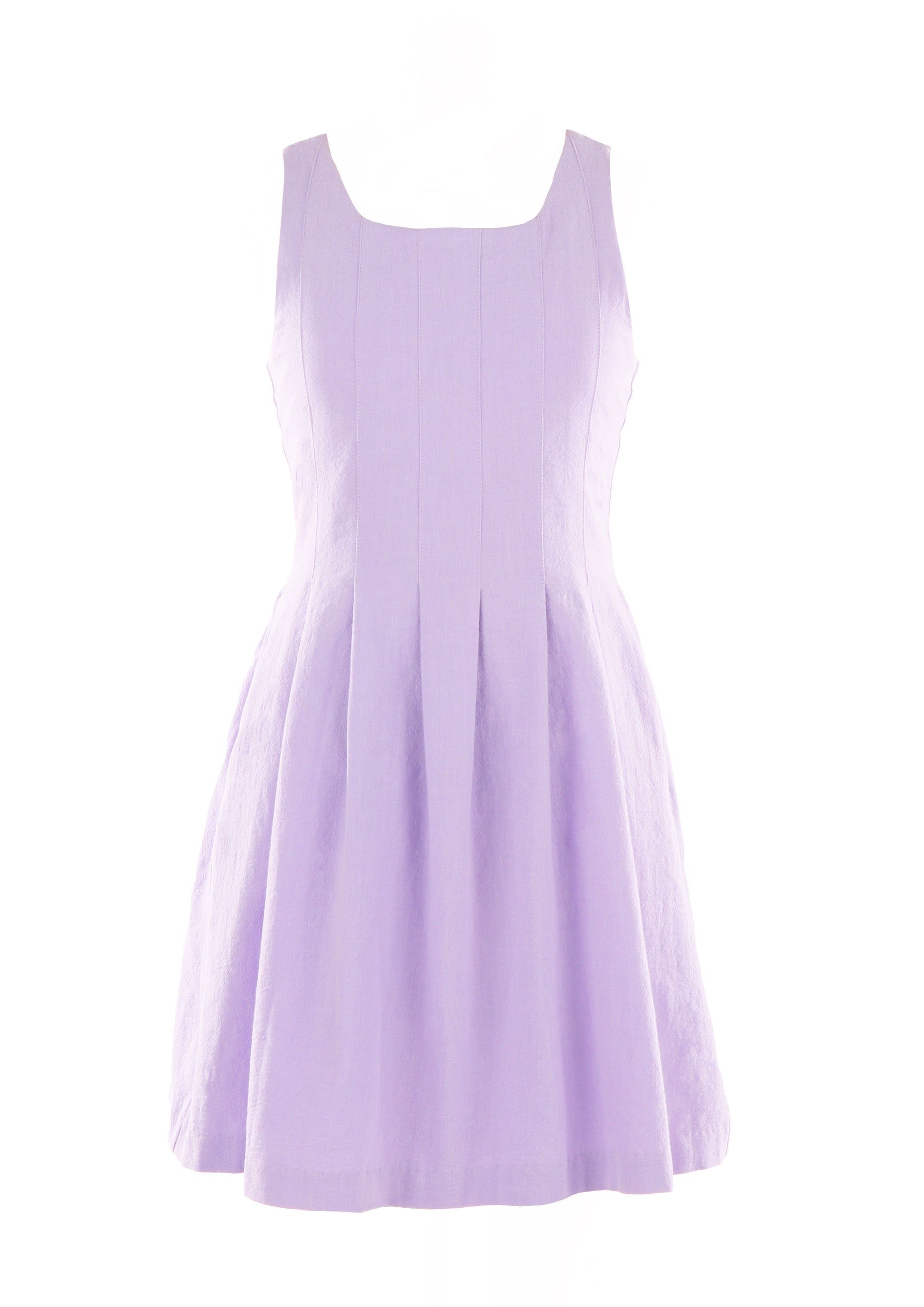 Luli & Me Girls Sleeveless Willow Pleated Dress - Lilac