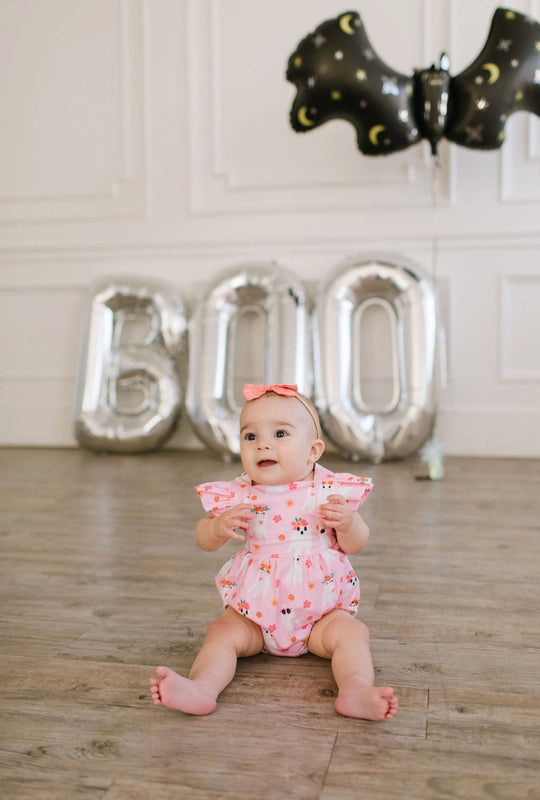Ollie Jay Girls Emmy Bubble - Pink Halloween Ghosts by Ollie Jay