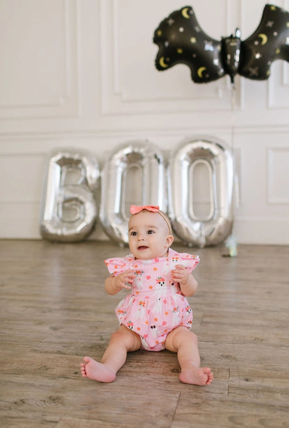 Ollie Jay Girls Emmy Bubble - Pink Halloween Ghosts by Ollie Jay