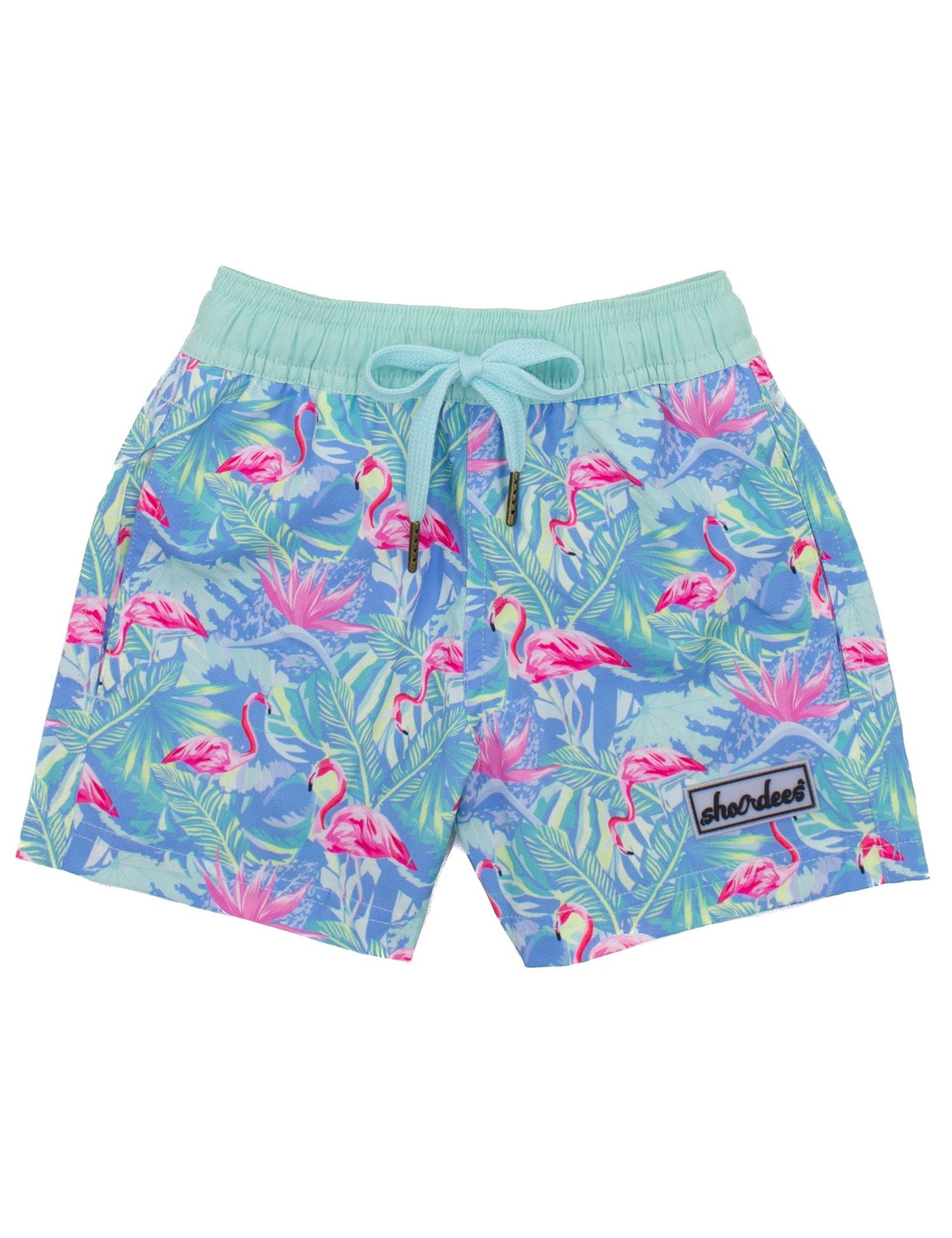 Properly Tied Boys Shordees Swim Trunks - Floral Flamingo by Properly Tied
