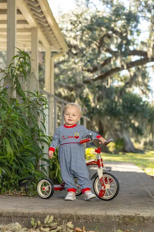 Trotter Street Kids Boys Blue Playtime Adventures Romper