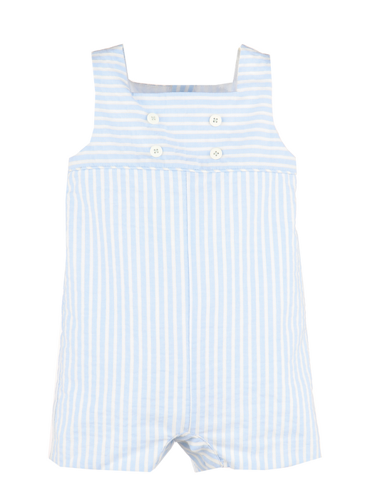 Luli & Me Boys Blue Stripes Shortall by Luli & Me