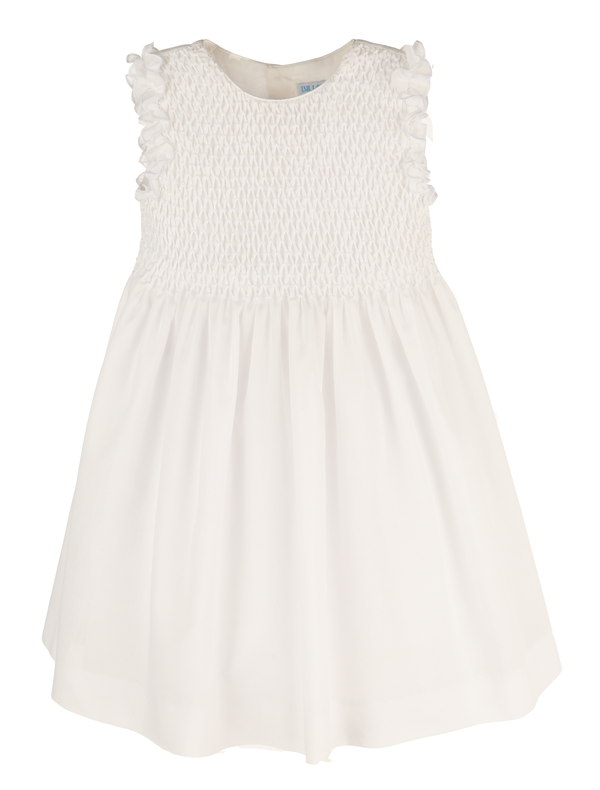 Luli & Me Girls Honey Comb Dress - White