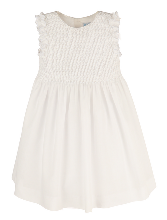 Luli & Me Girls Honey Comb Dress - White by Luli & Me