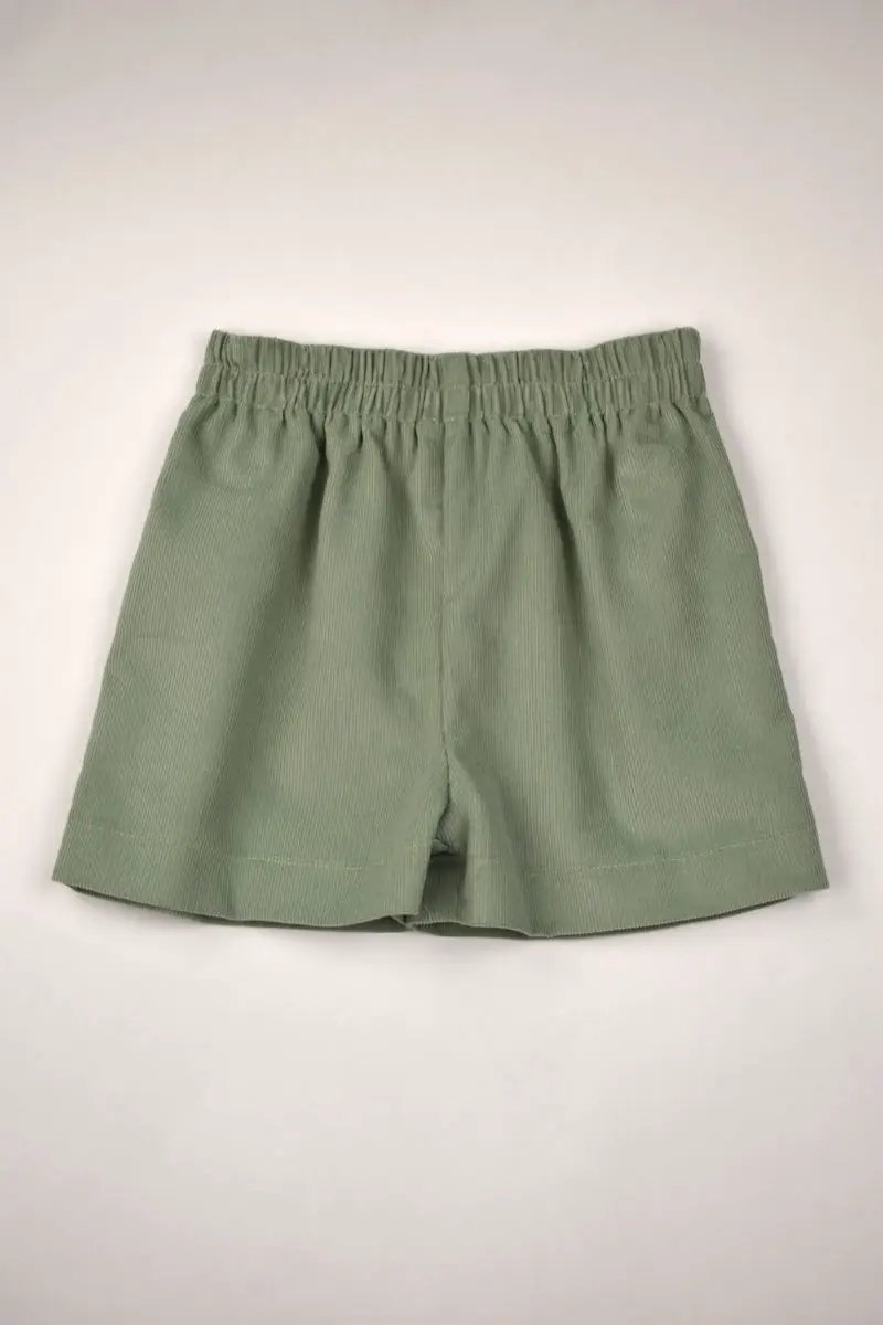 Funtasia Too Boys Dressy Shorts Set - Sage Green Corduroy