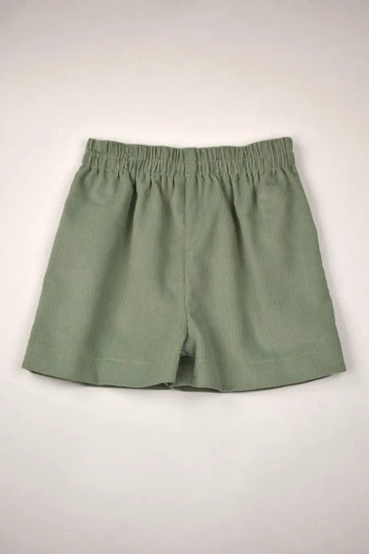 Funtasia Too Boys Dressy Shorts Set - Sage Green Corduroy