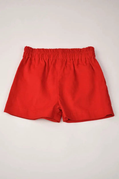 Funtasia Too Boys Red Holiday Plaid Dressy Shorts Set by Funtasia