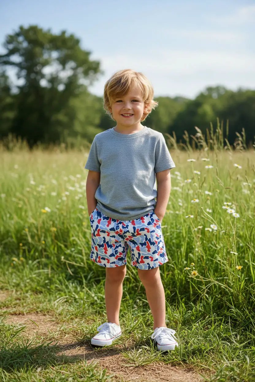 Properly Tied Boys Mallard Short - Americana Camo by Properly Tied