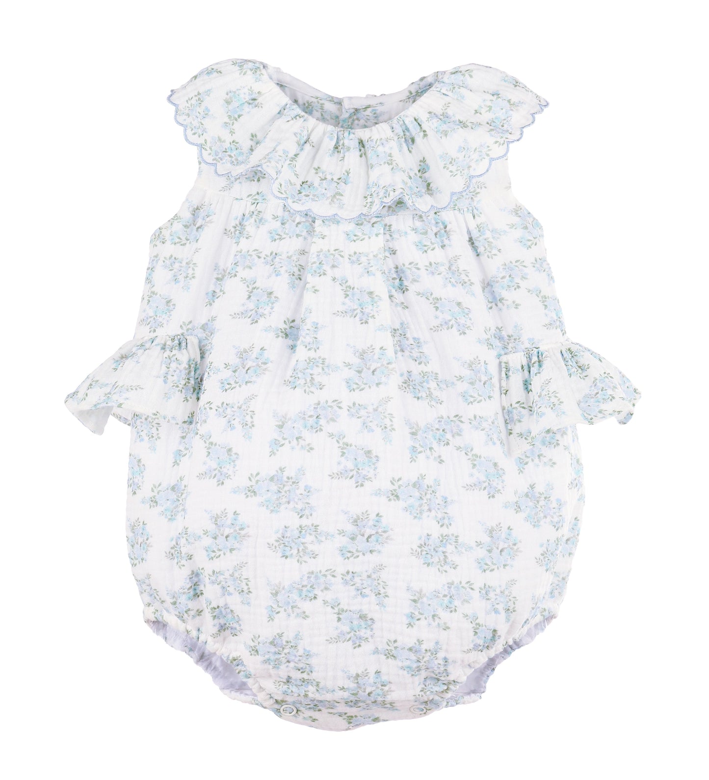 Sophie & Lucas Girls Floral Bluffs Ruffle Bubble - Bow on Back - Lilac by Sophie & Lucas