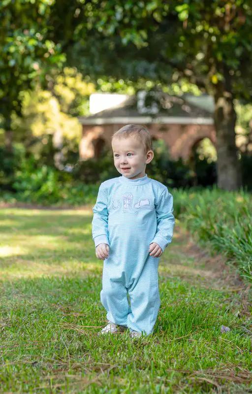 Trotter Street Kids Boys Blue Western Romper