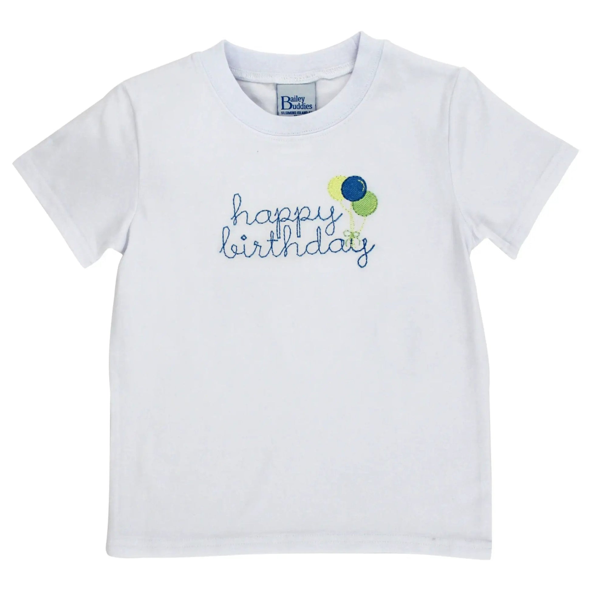 Bailey Boys White Happy Birthday Long Sleeve Shirt
