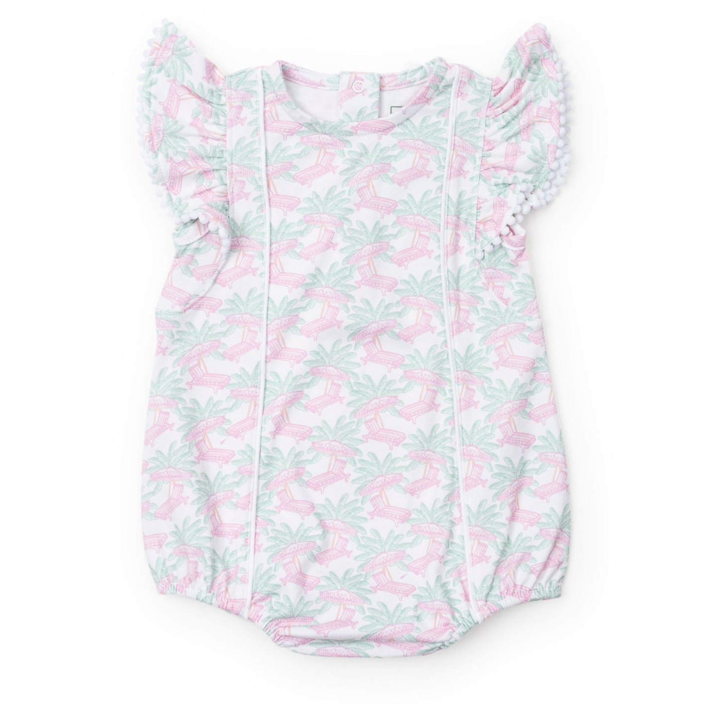 Lila & Hayes Girls Marion Bubble - Poolside Palms by Lila & Hayes