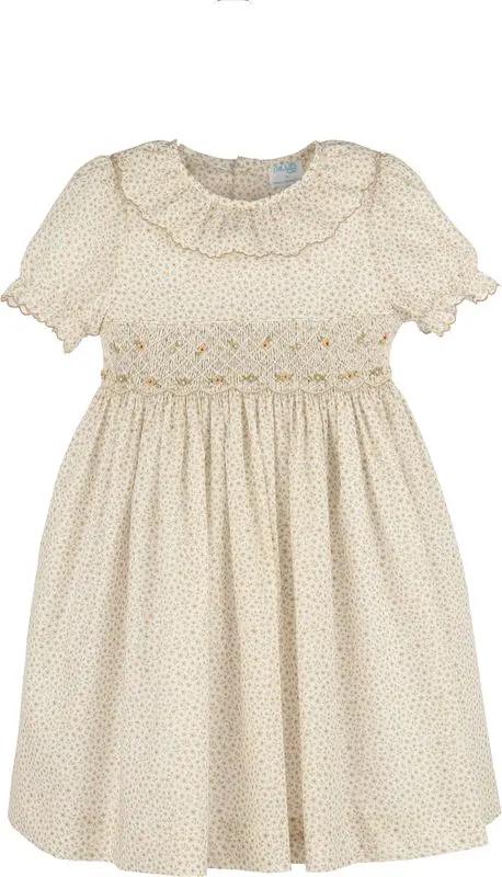 Luli & Me Girls Forest Fairy Smock Dress - Yellow