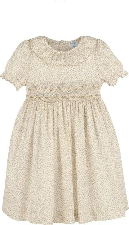 Luli & Me Girls Forest Fairy Smock Dress - Yellow