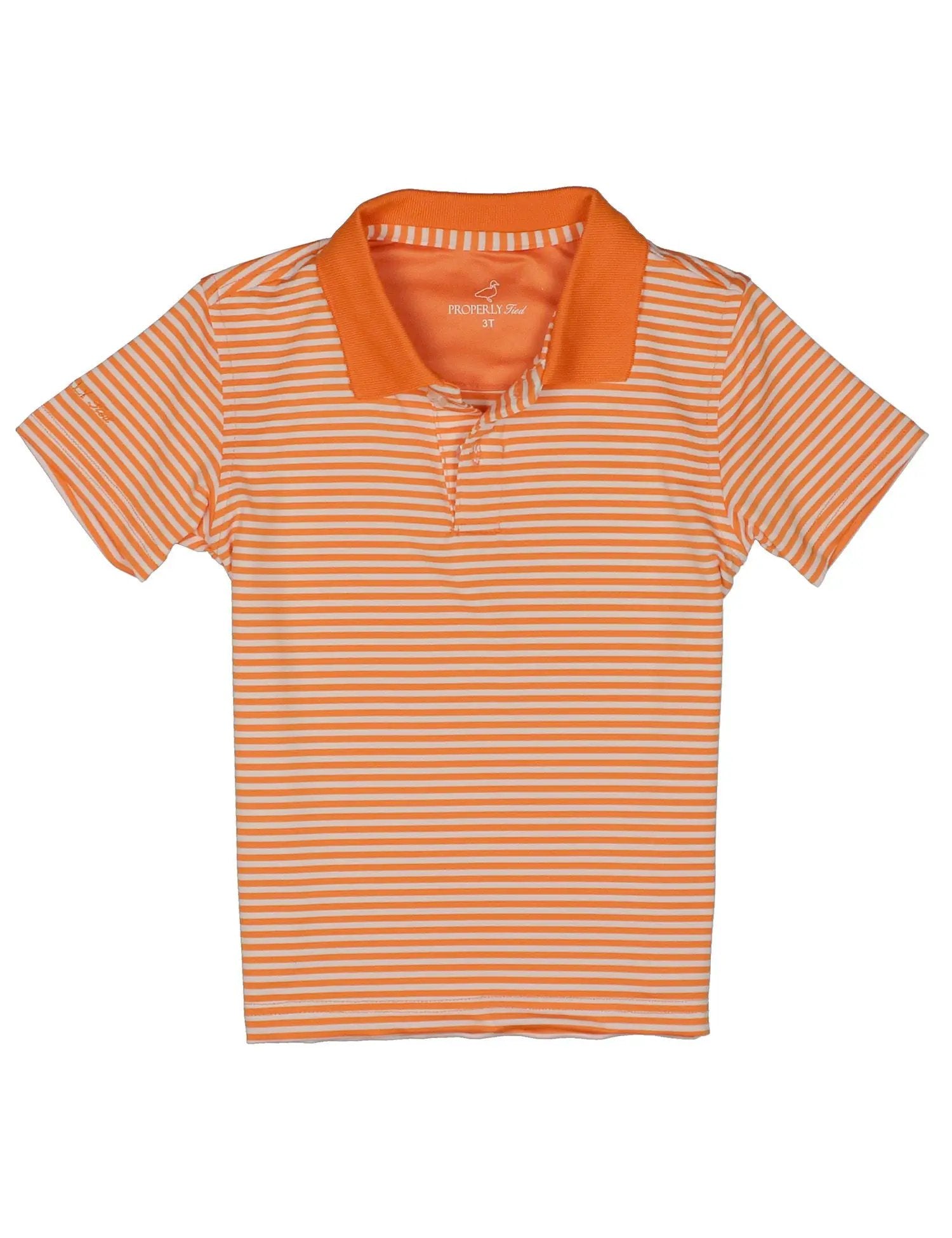 Properly Tied Boys Dallas Polo Shirt - Orange