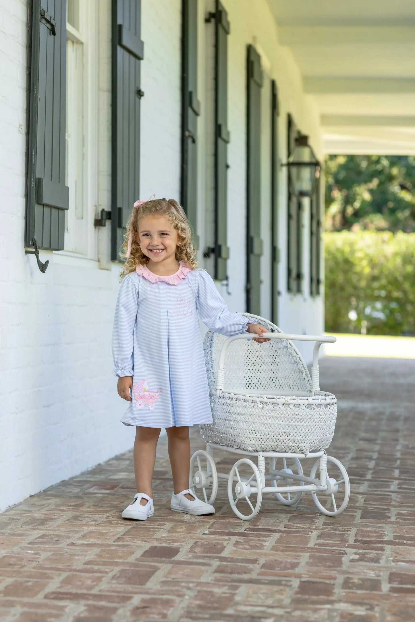 Trotter Street Kids Girls Blue Big Sister Dress